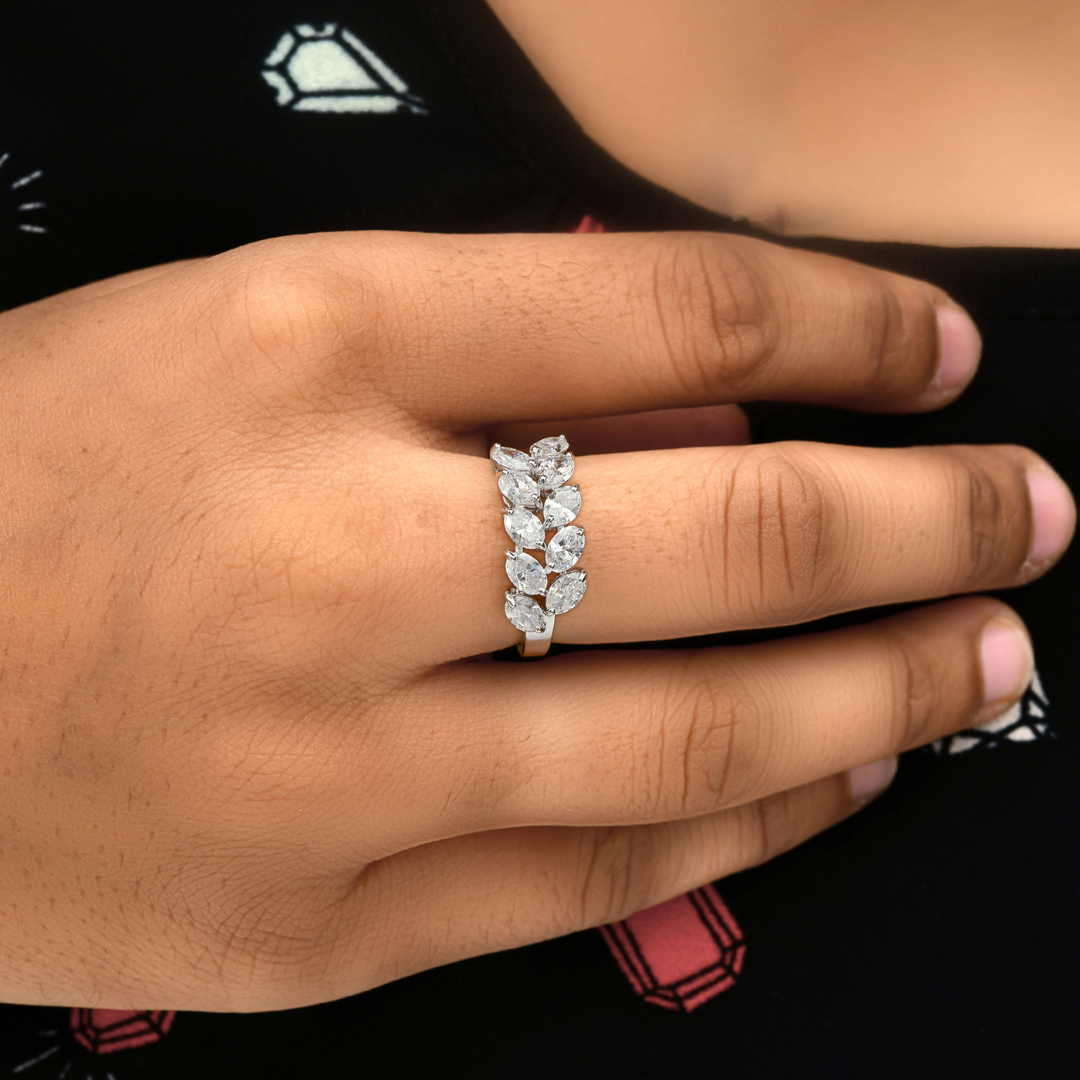 1.97 Carat Certified Diamond Marquise Cut Solid Gold Ring