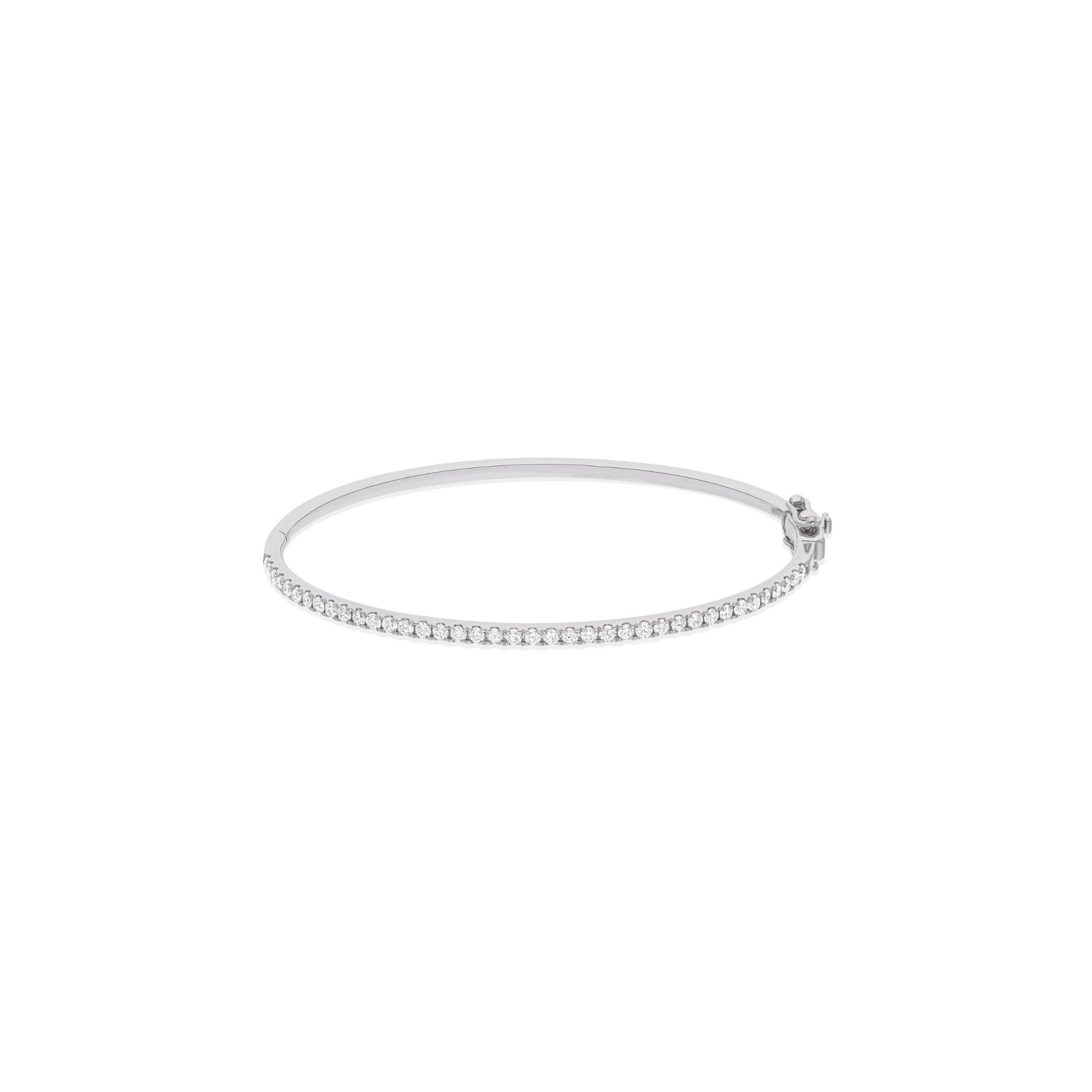 Natural Certified Micro Pave Round Diamond Bangle Bracelet