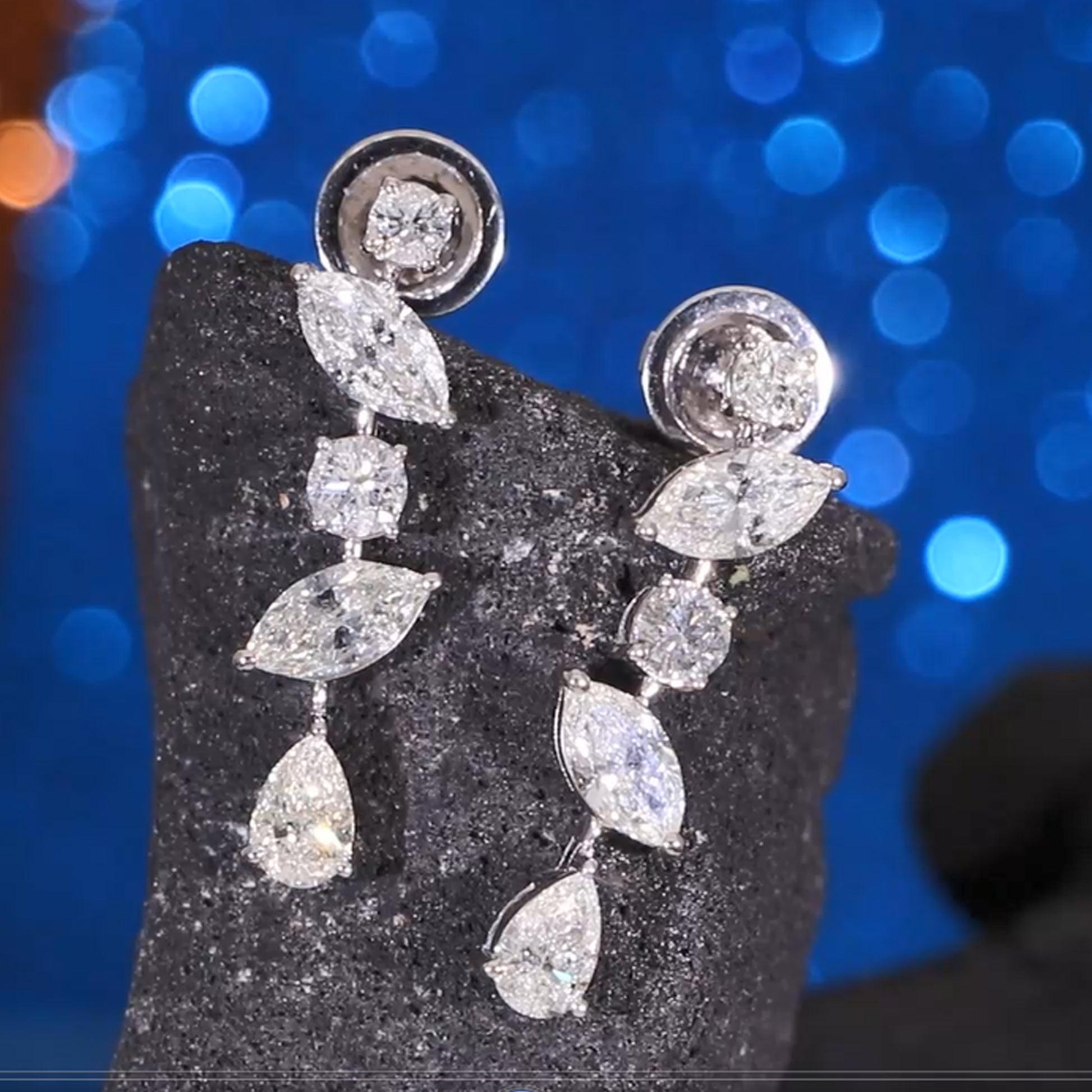 2.25 Ct. Natural SI/H Diamond Dangle Earrings Perfect for Anniversary