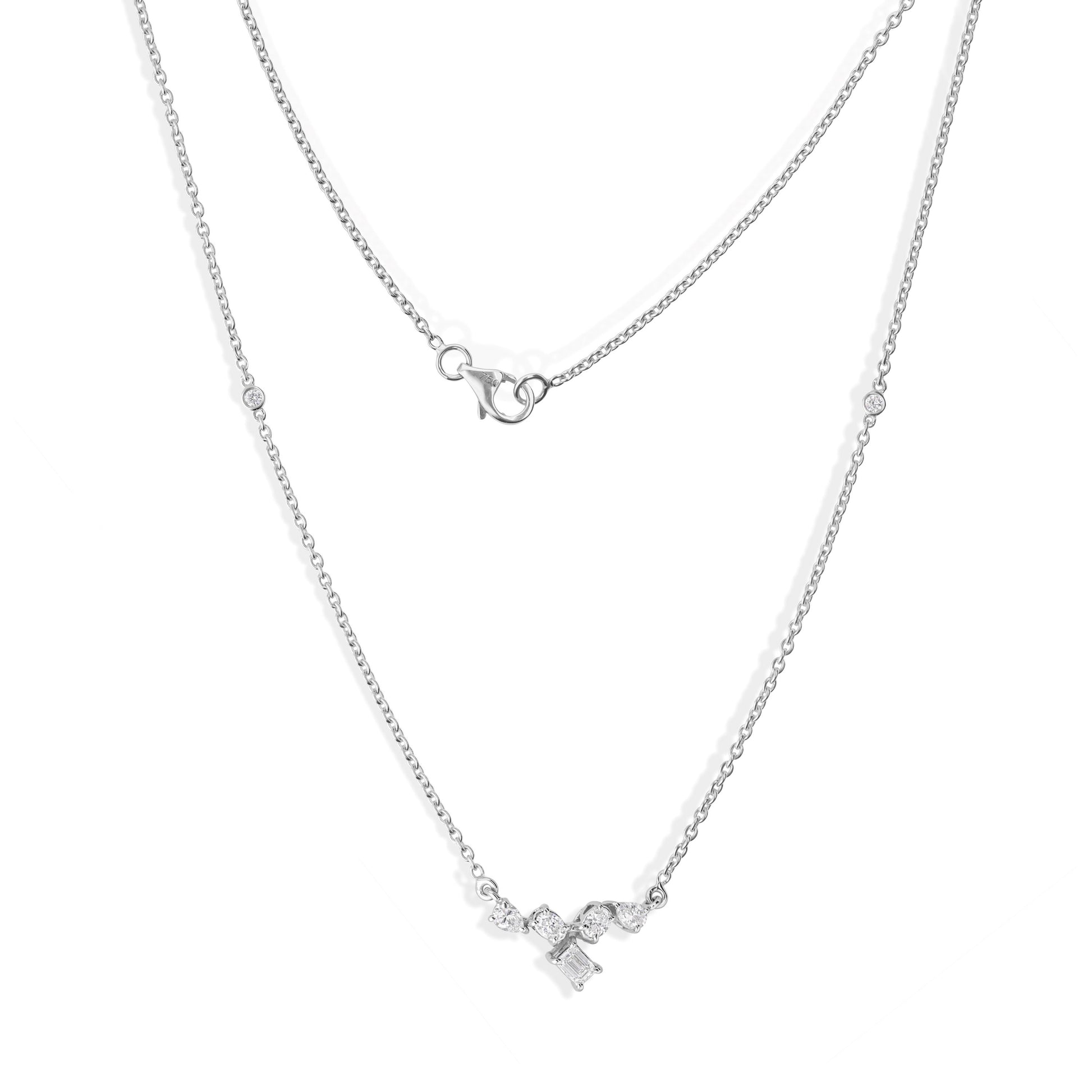 0.41 Ct. Minimalist Diamond Cluster Necklace Perfect for Everyday