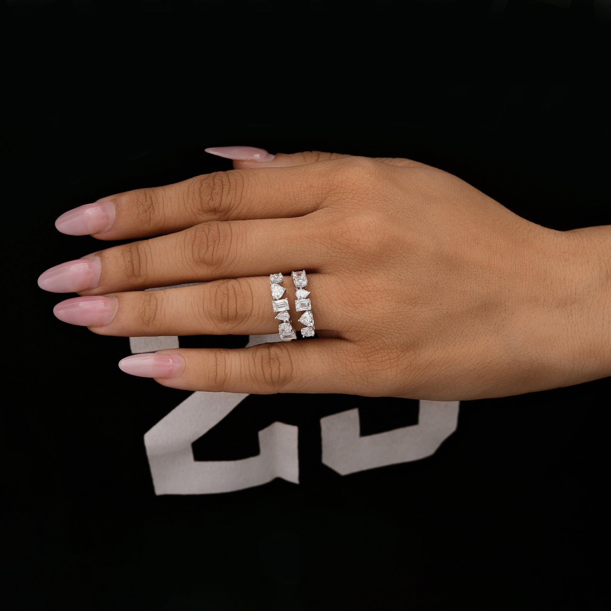 Statement 2.45Ct Multi Shape Natural Diamond Wraparound Bypass Cocktail Ring