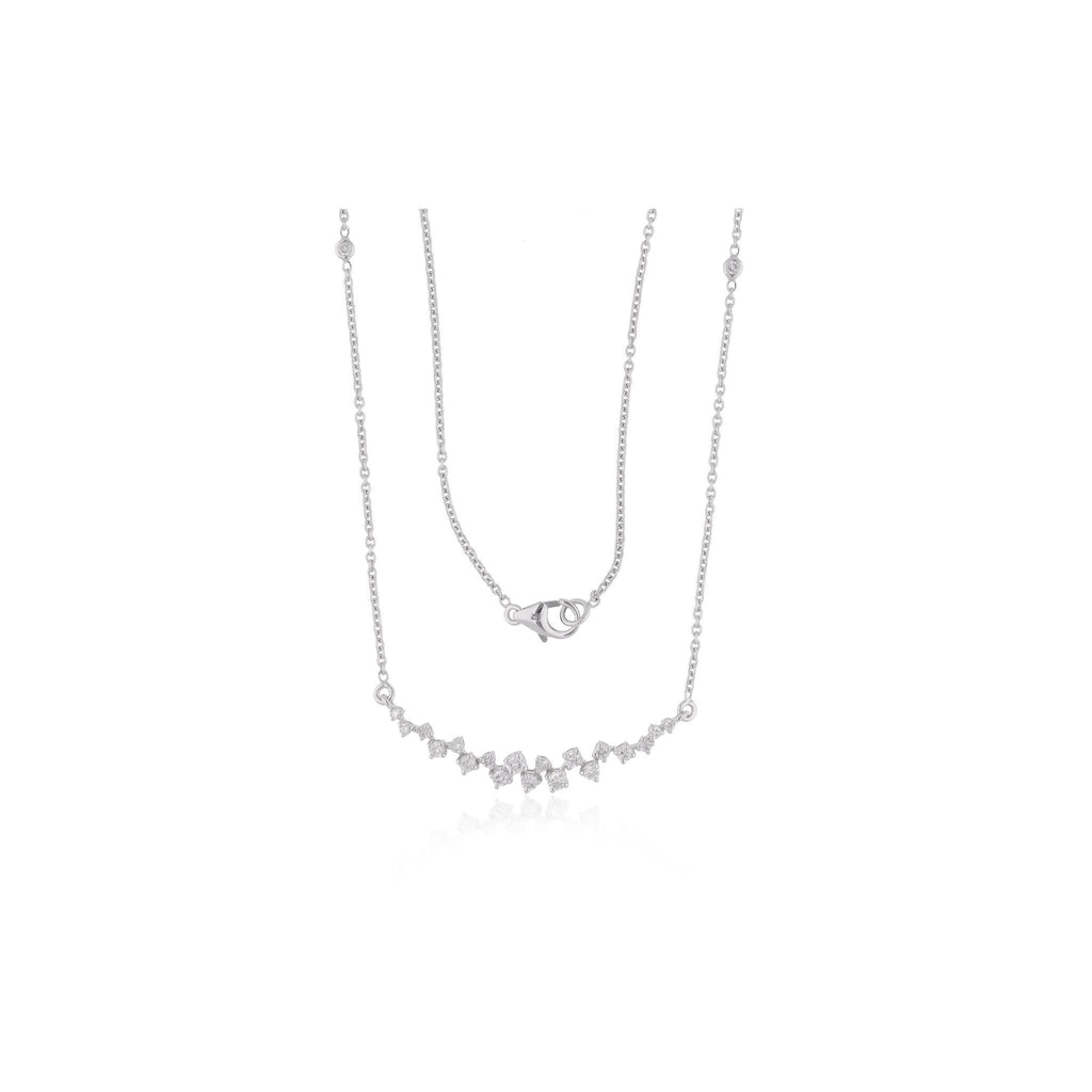 Round Natural Diamond Charm Minimal Gold Pendant Necklace