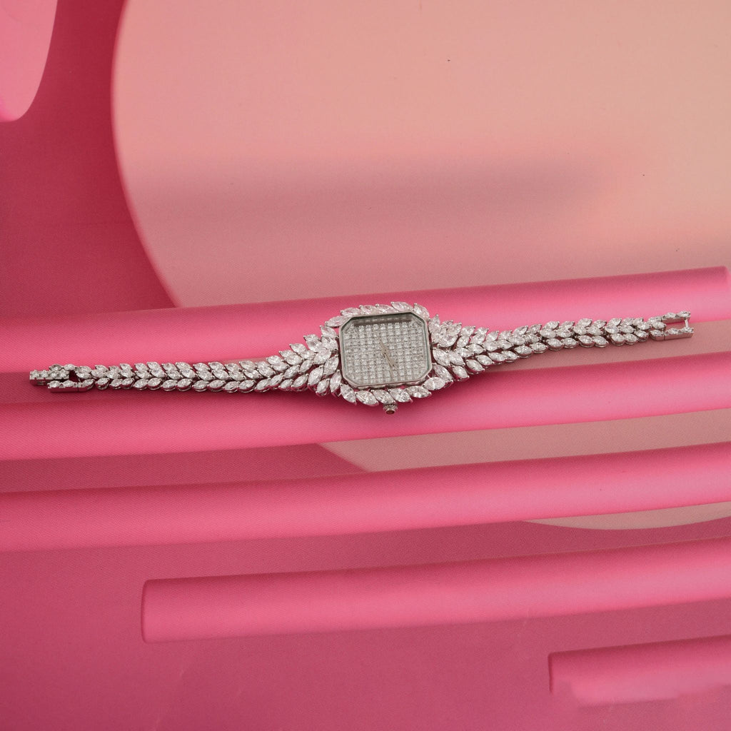 Natural SI/H Diamond Luxury Mechanical Analog Wrist Gold Watch For Women