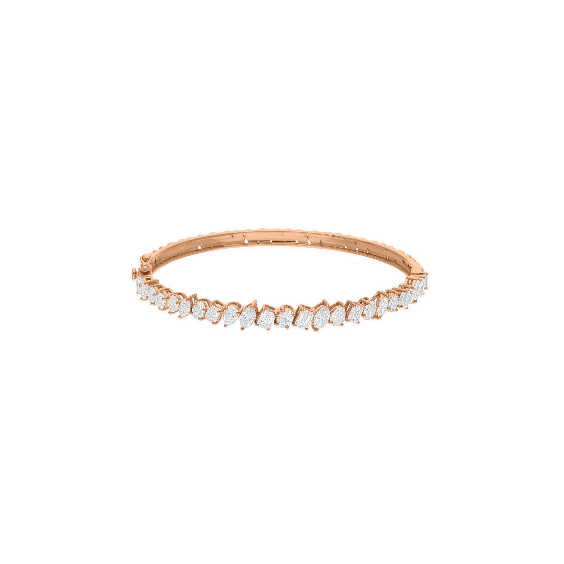 4.11 Ct Natural Diamond Bracelet Multi Shape Brilliant Cut 18k Gold Bracelet