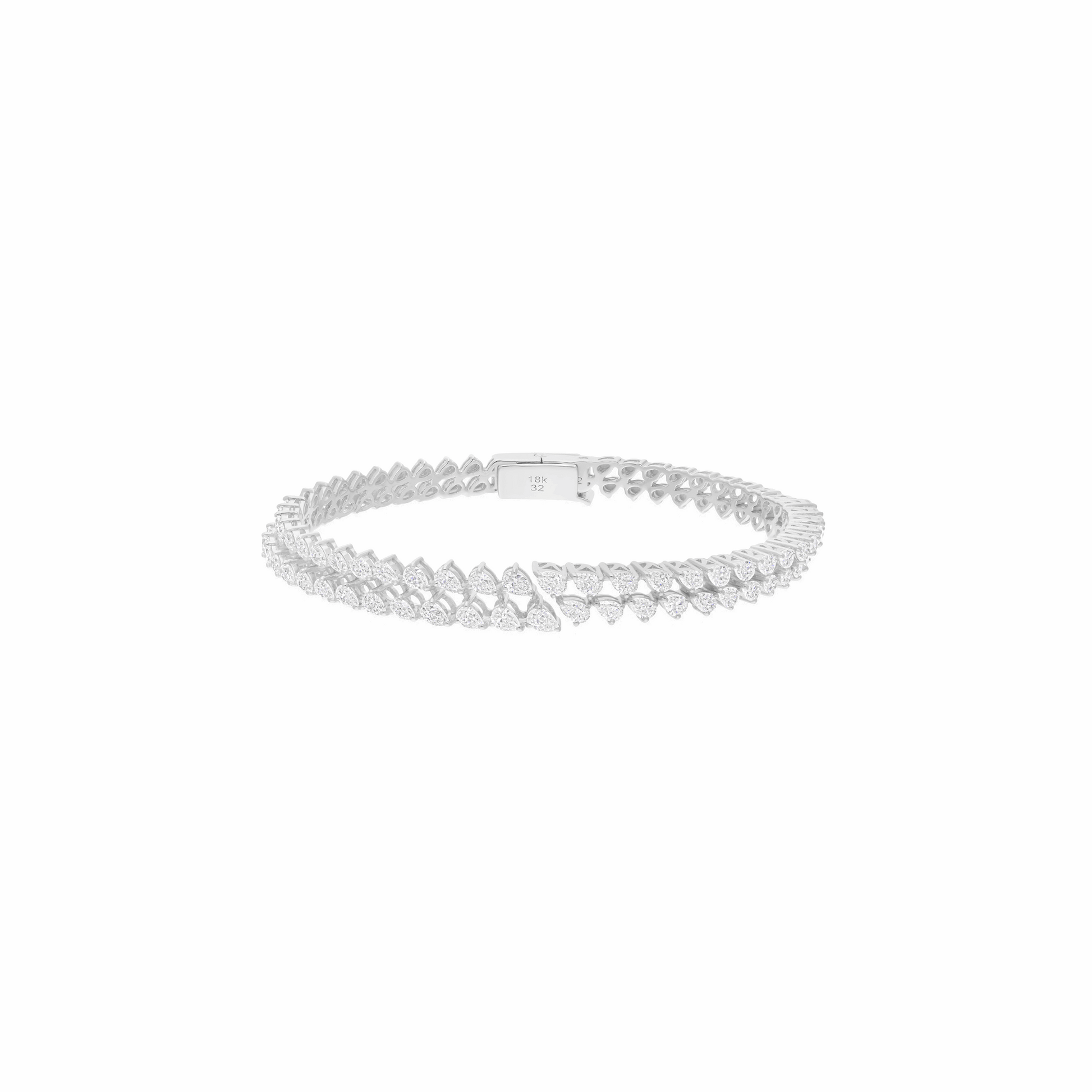 4.08 Ct Exclusive Natural Pear Cut Diamond Bracelet Women 18k Gold Bracelet