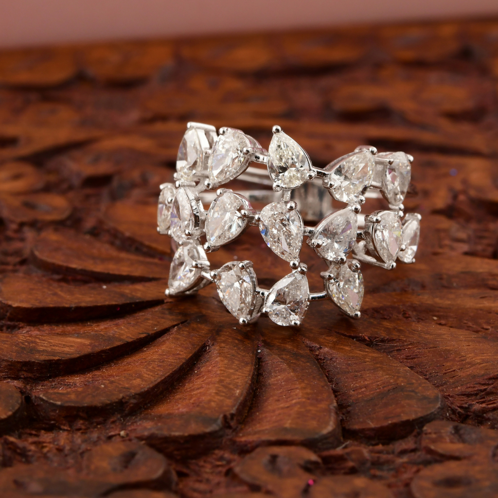 Genuine Prong Set 2.73Ct. Gold Diamond Wraparound Ring Fine Anniversary Jewelry