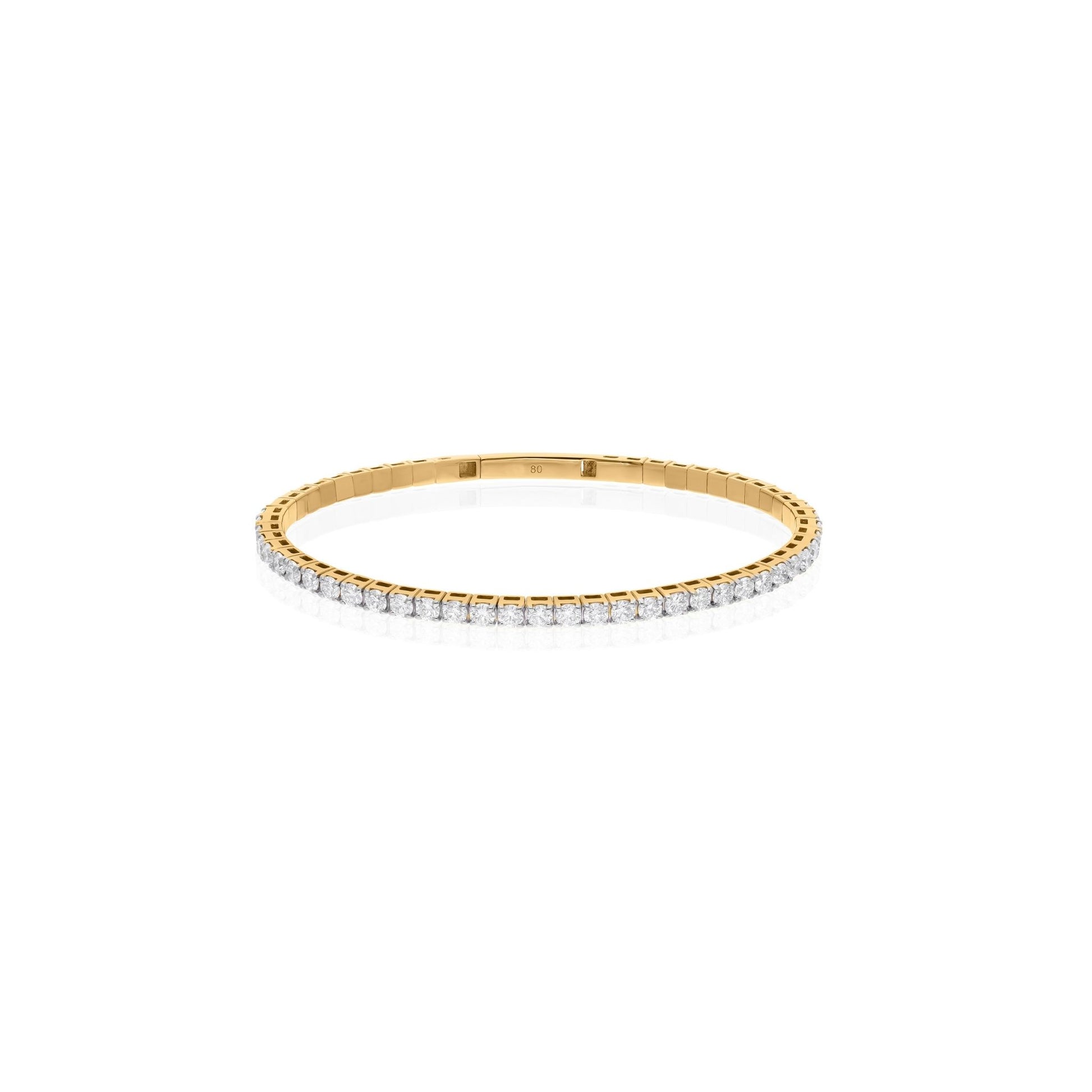 2.52 Carat Round Cut Diamond Tennis Bangle Bracelet Wedding Jewelry