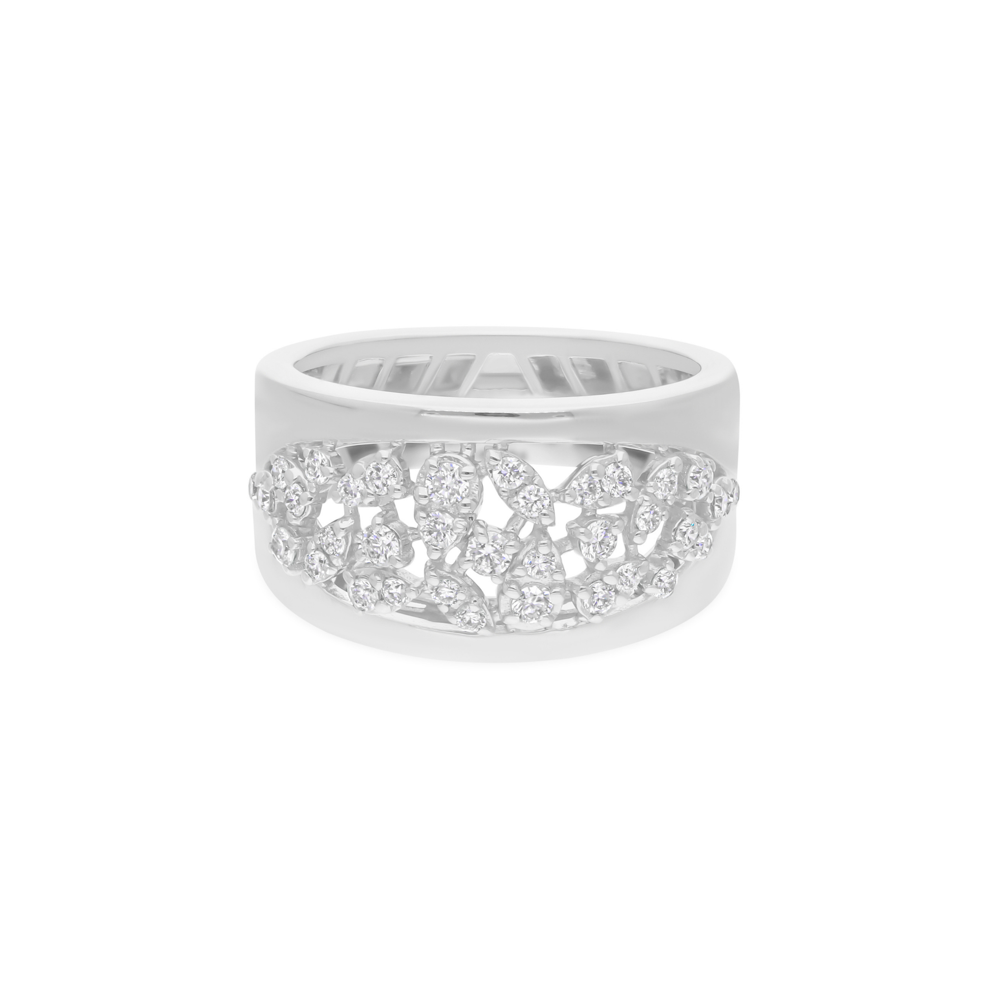 SI Clarity HI Color Natural Round Diamond Eternity Gold Band Ring