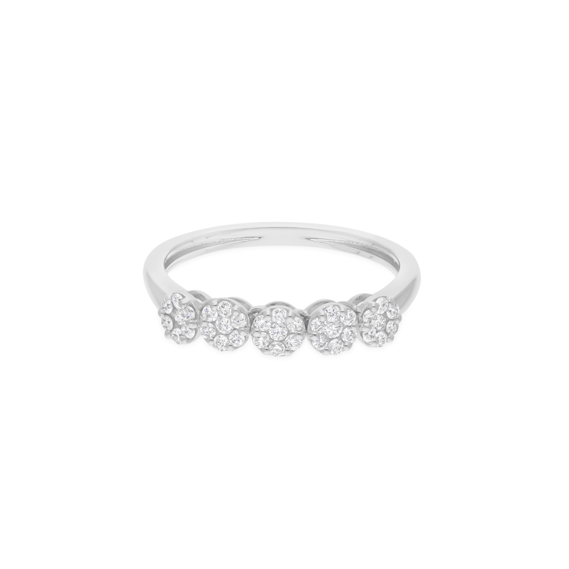 Genuine Round Cut Natural Diamond Gold Engagement Ring