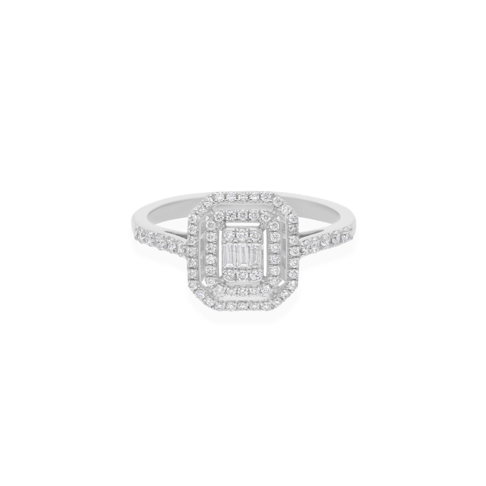 Natural Pave Diamond SI Clarity HI Color Wedding Gold Ring