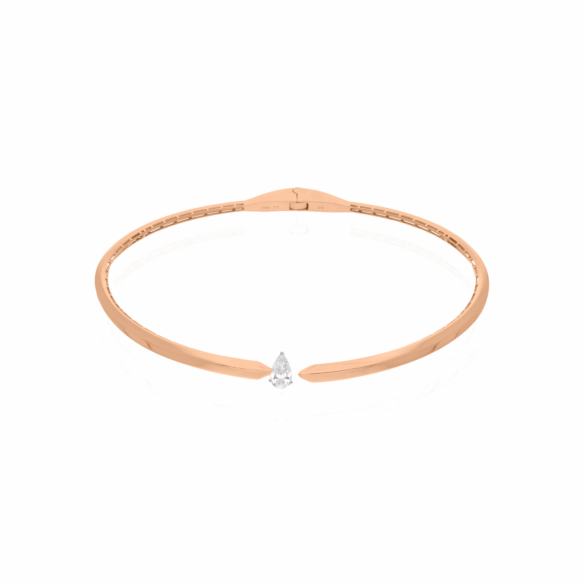 Natural SI/H Marquise Diamond Choker Necklace 18k Solid Gold 1.02 Ct.