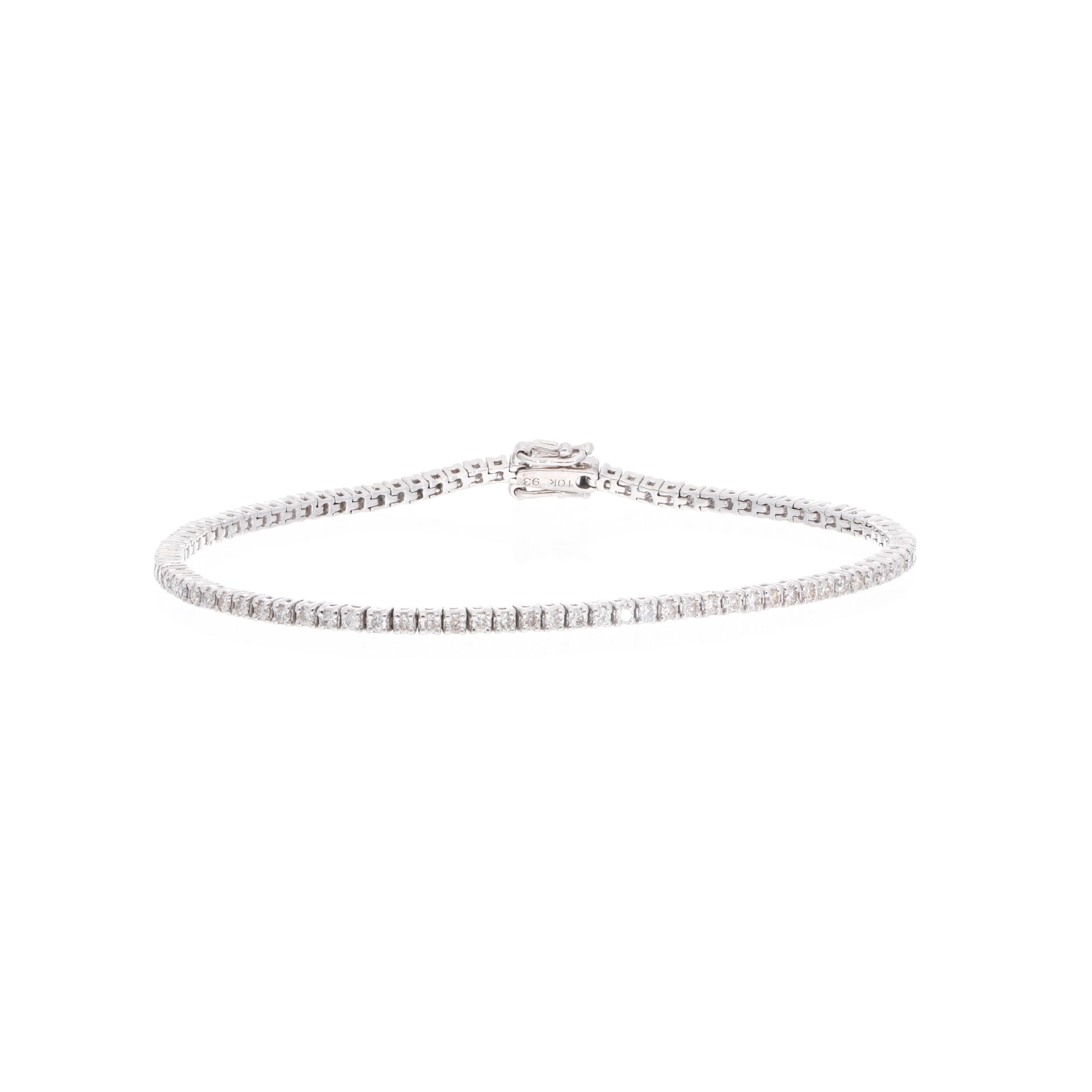 Delicate Fine Gold 5.50 Carat Natural Diamond Tennis Bracelet