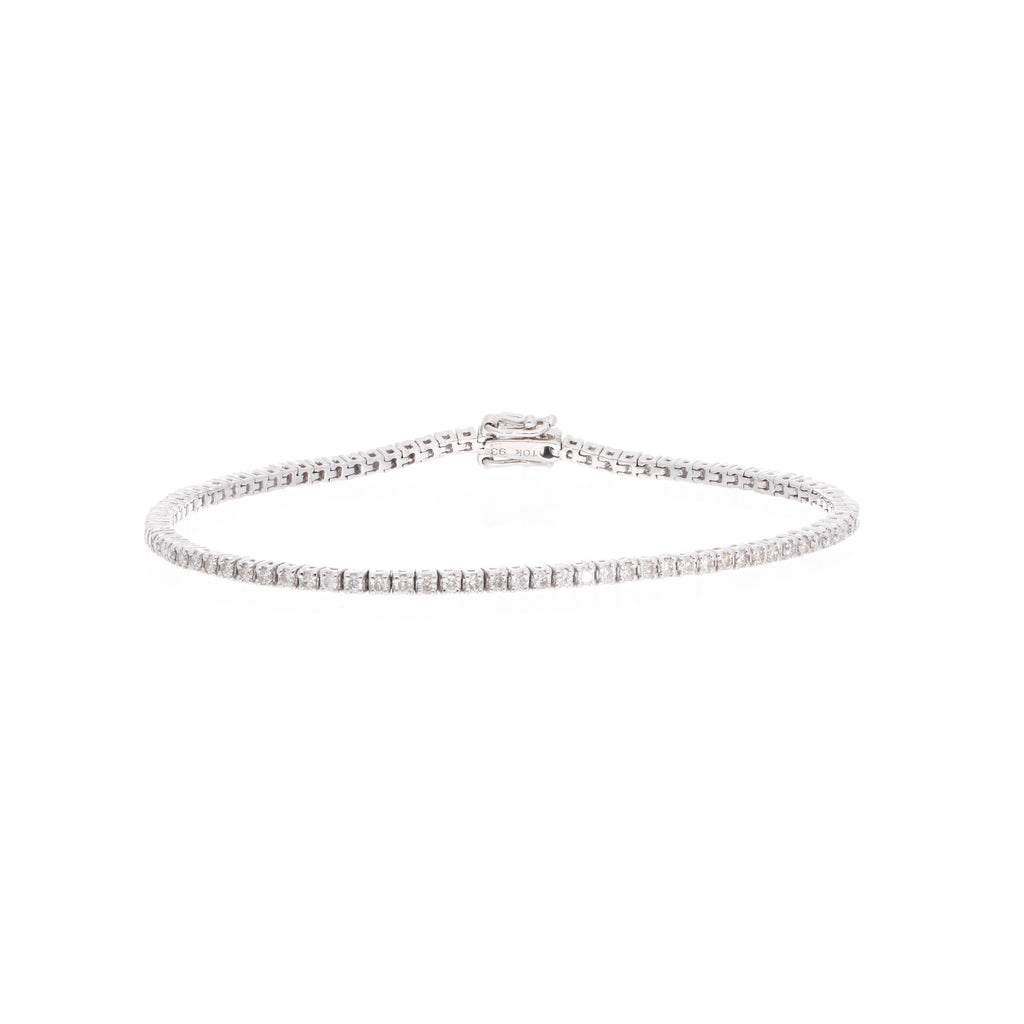 Delicate Fine Gold 5.50 Carat Natural Diamond Tennis Bracelet