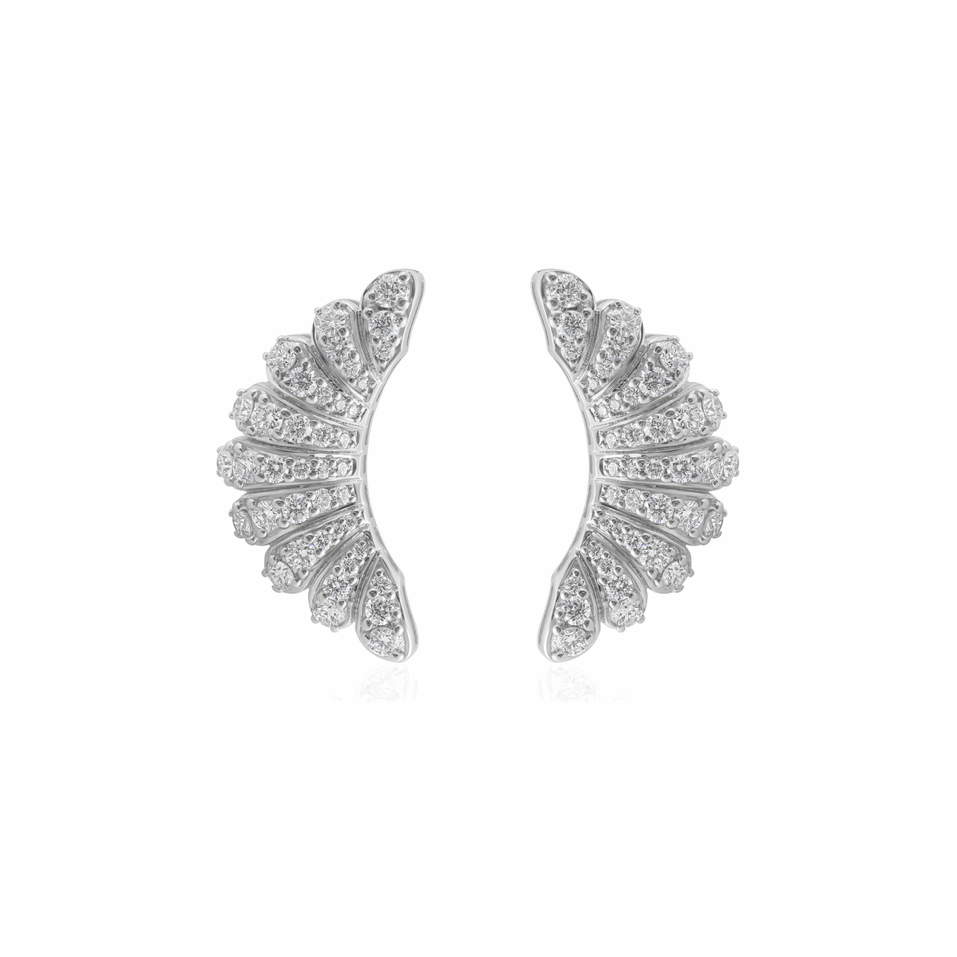 1.80 Ct. Natural SI/H Round Diamond Climber Earrings Gift 18K Solid Gold