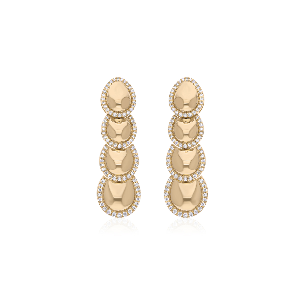 0.85 Ct. Diamond Earrings Bold Elegance Halo Earrings