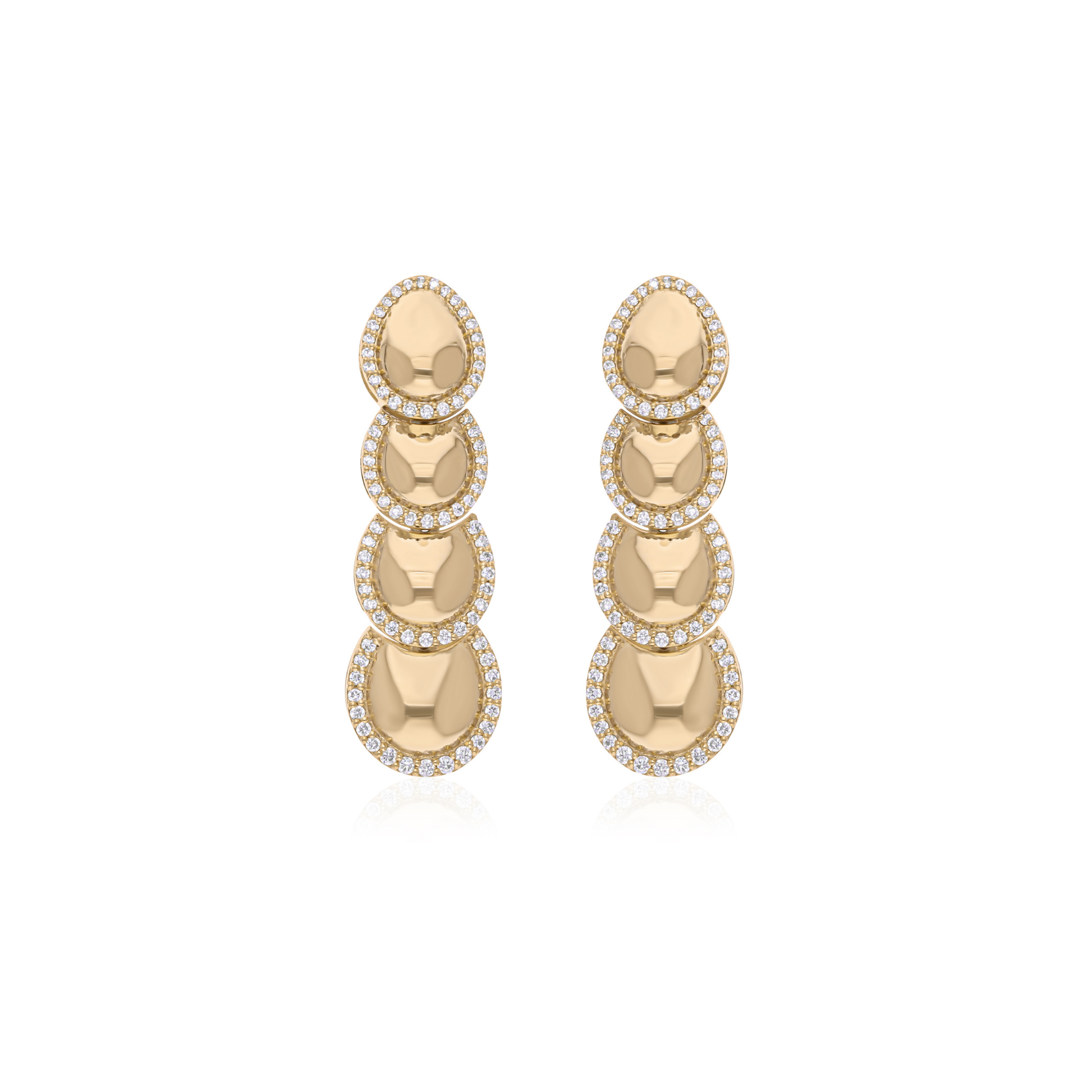 0.85 Ct. Diamond Earrings Bold Elegance Halo Earrings