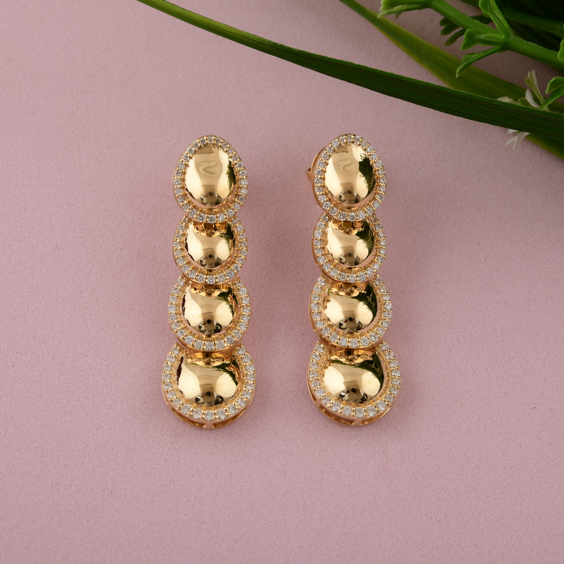 0.85 Ct. Diamond Earrings Bold Elegance Halo Earrings