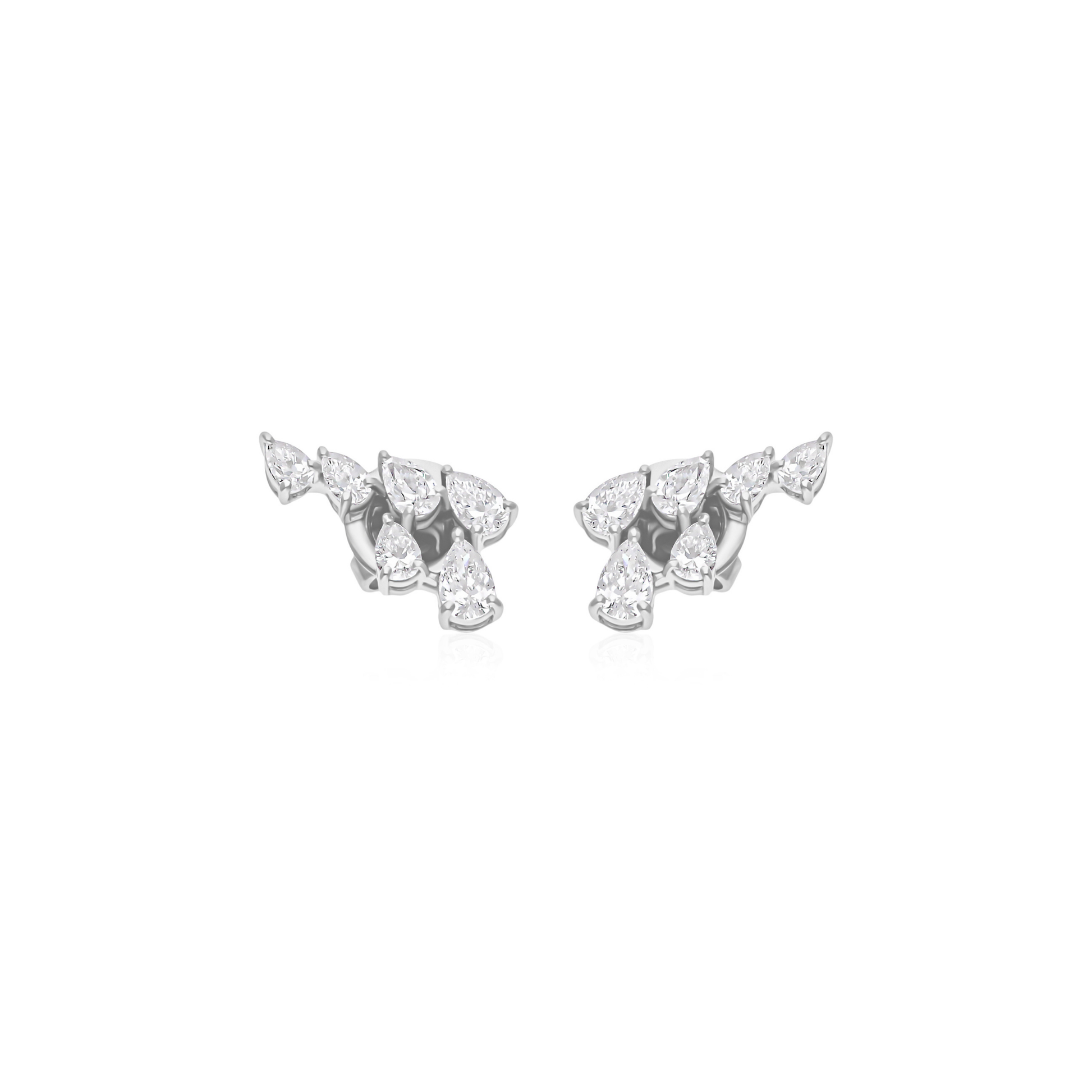 1.07 Ct. Diamond Minimal Stud Earrings in 18K White Gold