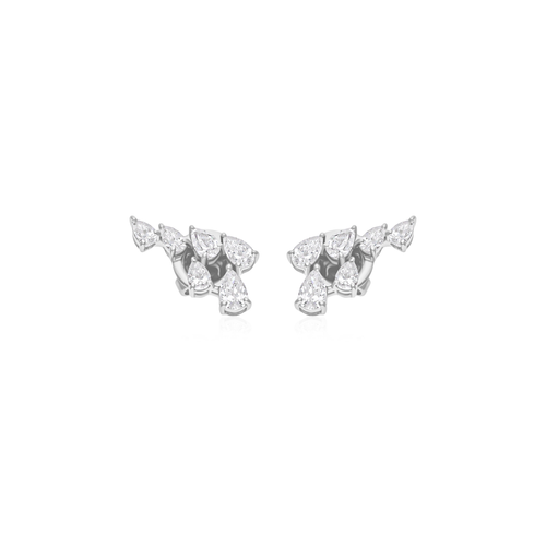 1.07ct Pear Cut Natural Diamond Minimal Stud Earrings