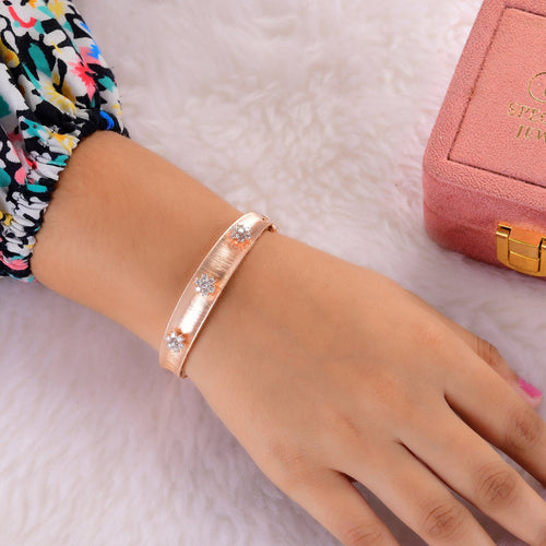 1.03ct Round Diamond Wide Bangle 14K Gold Natural