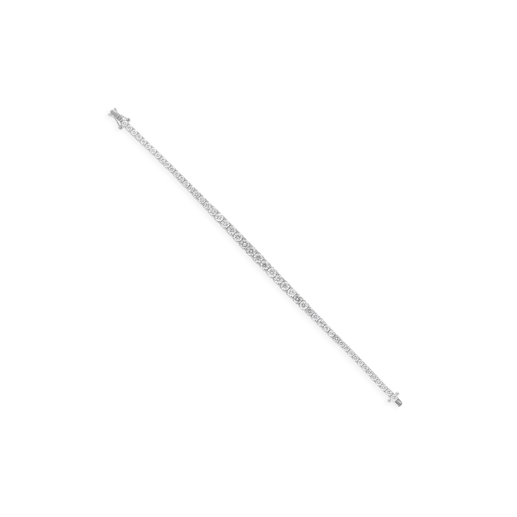 Brilliant Round Cut Natural Diamond Gold Tennis Bracelet