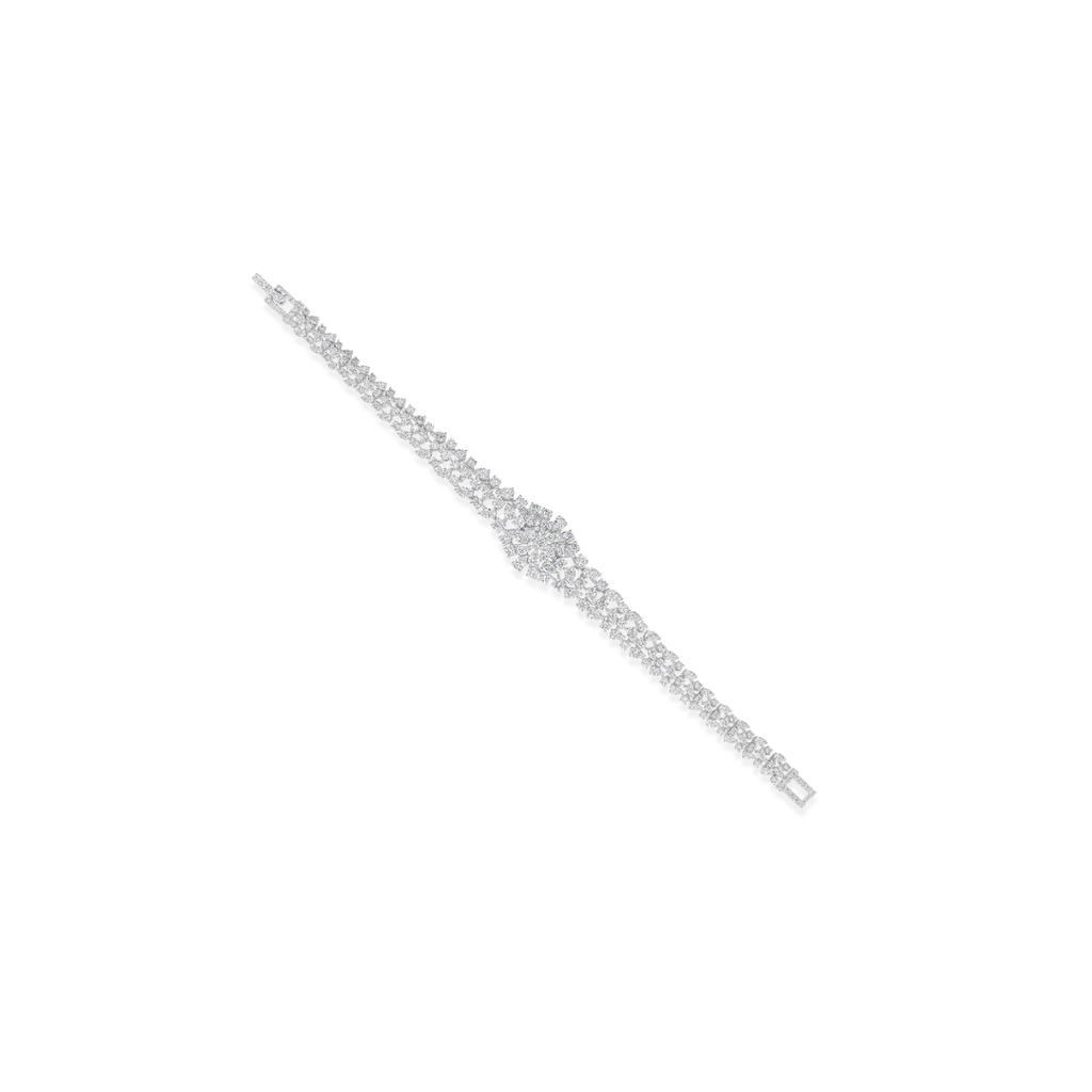 9.26 Ct Pear & Round Cut Diamonds Bracelet Perfect for Weddings & Anniversaries