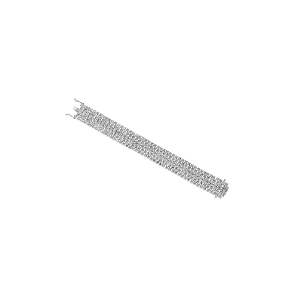 Timeless Multi Row Natural Diamond Bracelet in Fine Gold