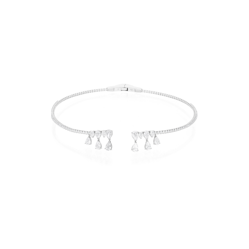 6.79 Ct. Luxury Teardrop Diamond Choker Minimalist Necklace for Her