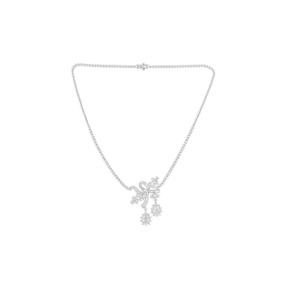 7.34 Ct. Real SI Clarity HI Color Baguette Diamond Pendant Necklace