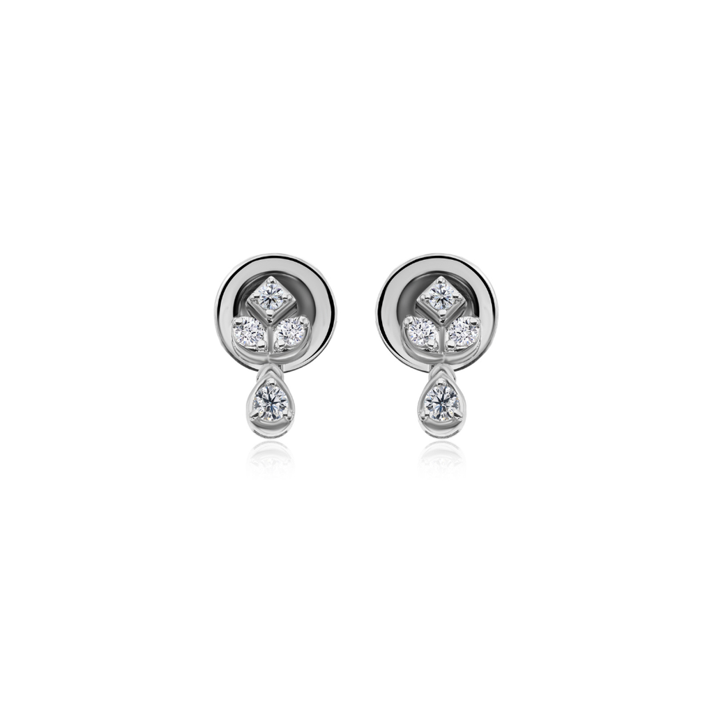 Minimalist Natural Diamond Drop Stud Earrings For Everyday Wear