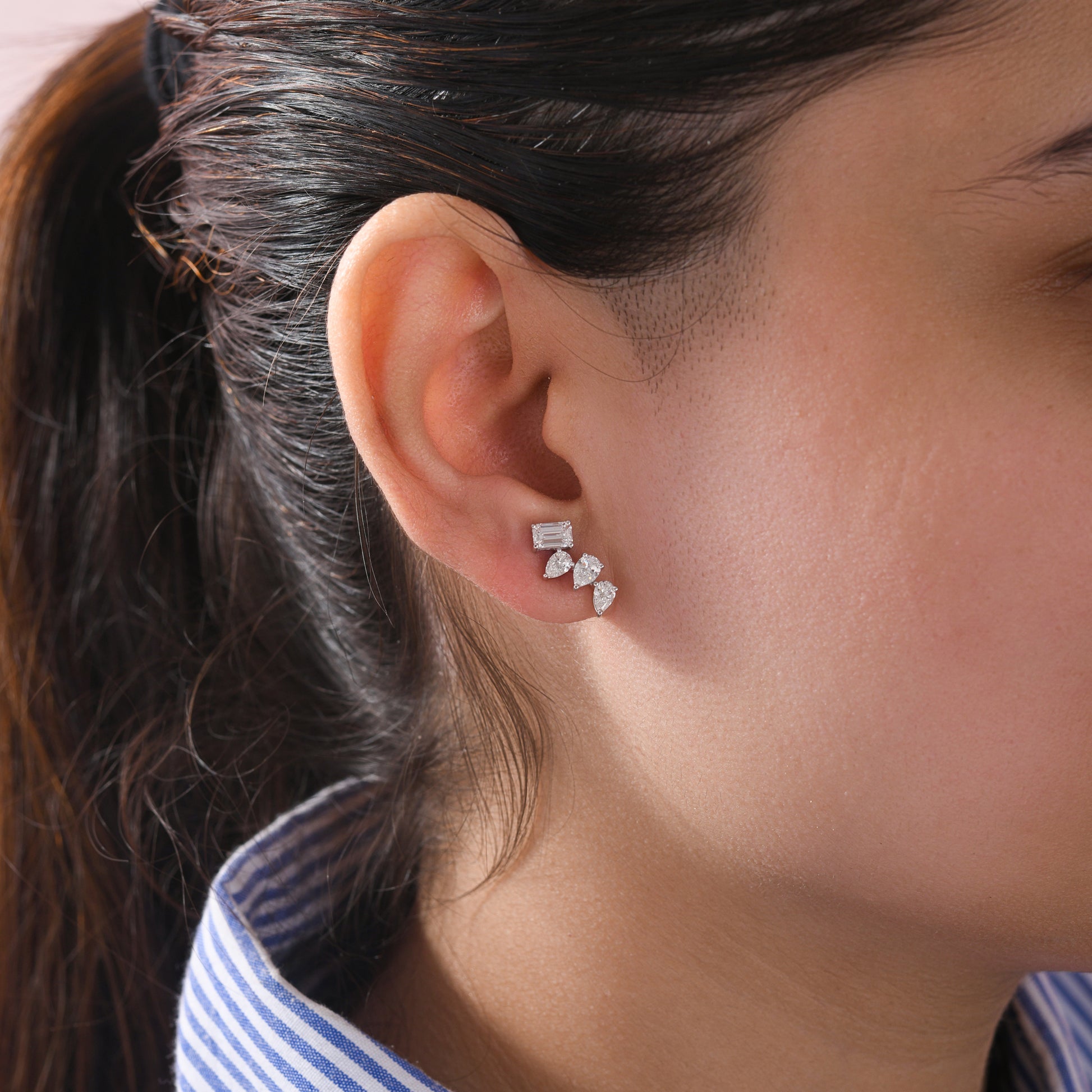 Timeless Natural Diamond Stud Earrings in Fine Gold