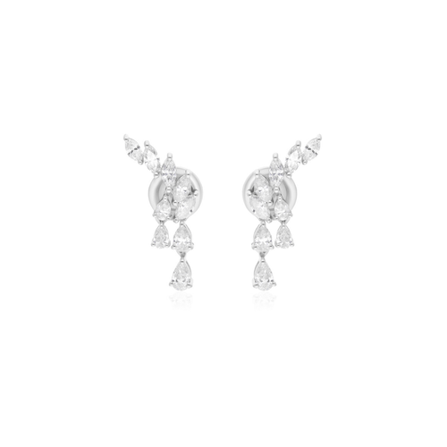 1.20ct Pear Marquise Cut Diamond Stud Earrings