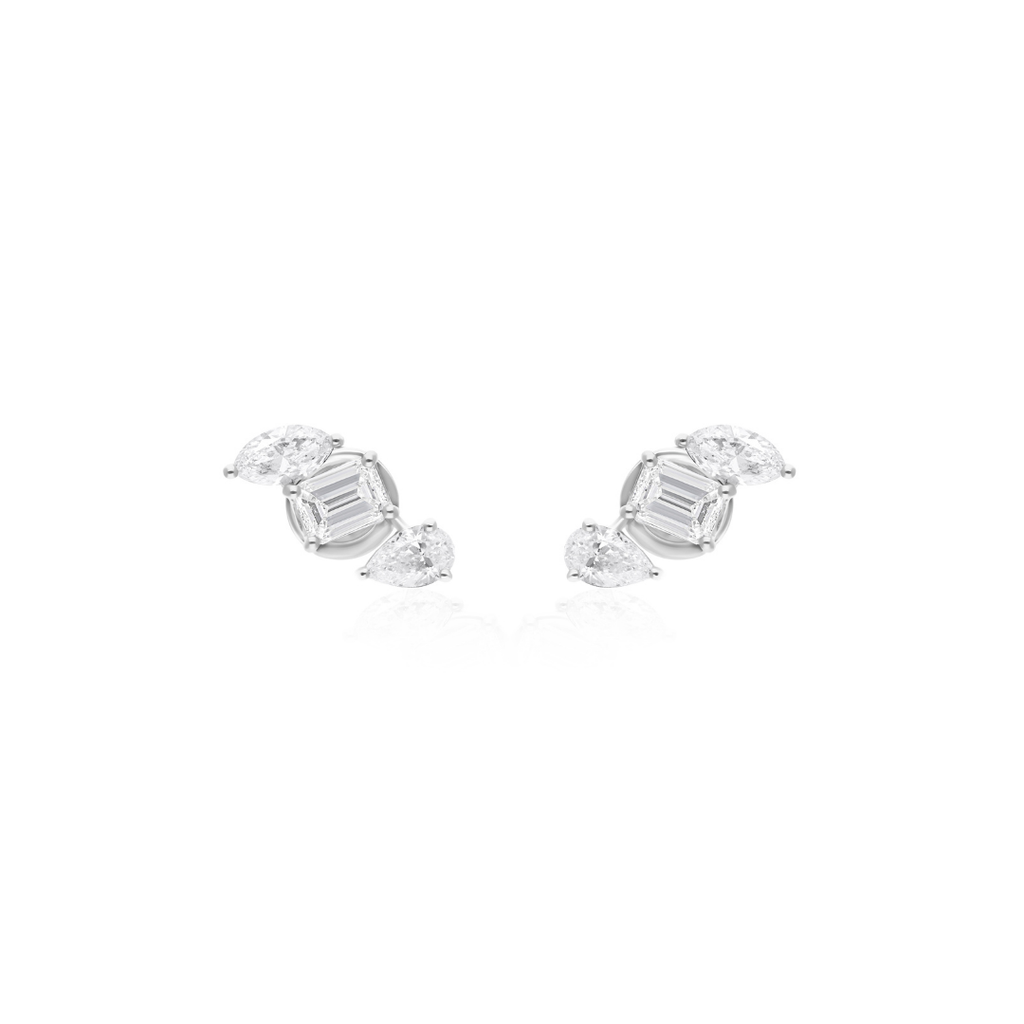 2.23 Ct. Timeless Gold Diamond Stud Earrings with Multi-Cut Diamonds Perfect Gift