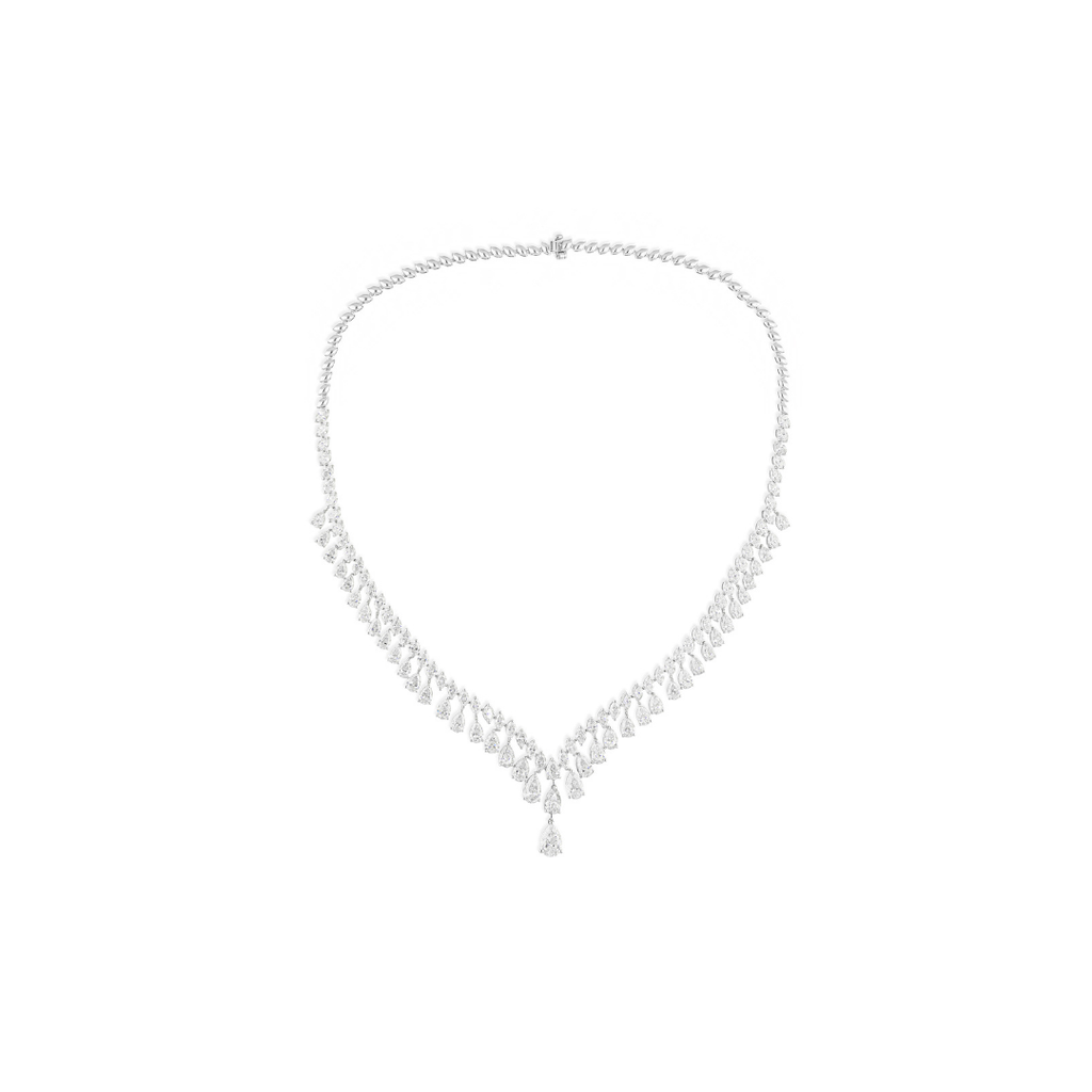 22.79 Ct SI/HI Teardrop Diamond Dangle Necklace Wedding Jewelry