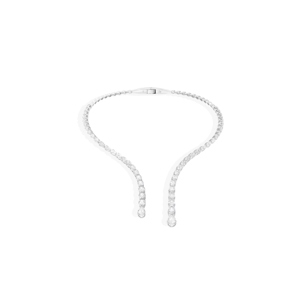17.59 Ct SI/HI Pear Cut Diamond Choker Open Necklace Bridal Wedding Jewelry