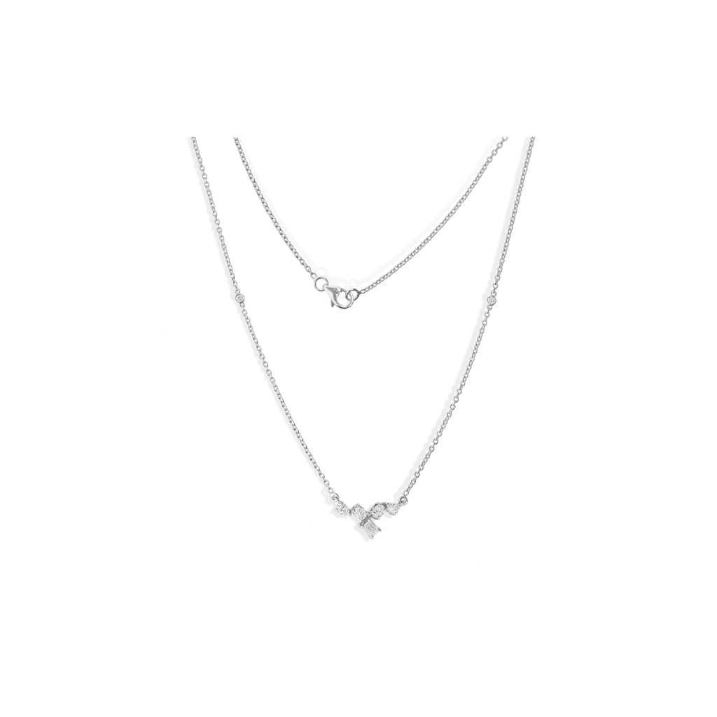 0.41 Ct. Minimalist Diamond Cluster Necklace Perfect for Everyday