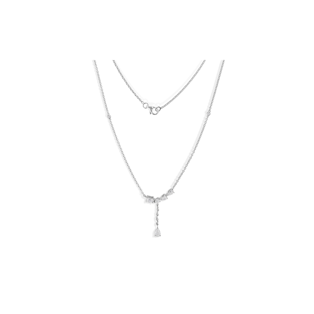 SI/HI Classic Dangle Drop Diamond Necklace Minimalist Jewelry