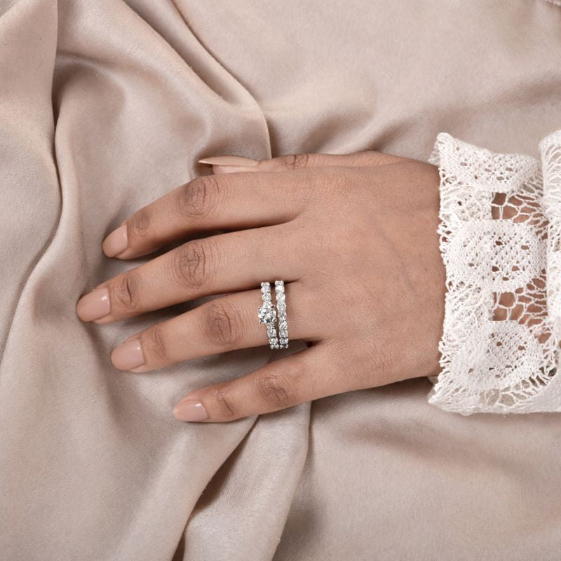 Classic Solitaire Natural Diamond Engagement Band Ring