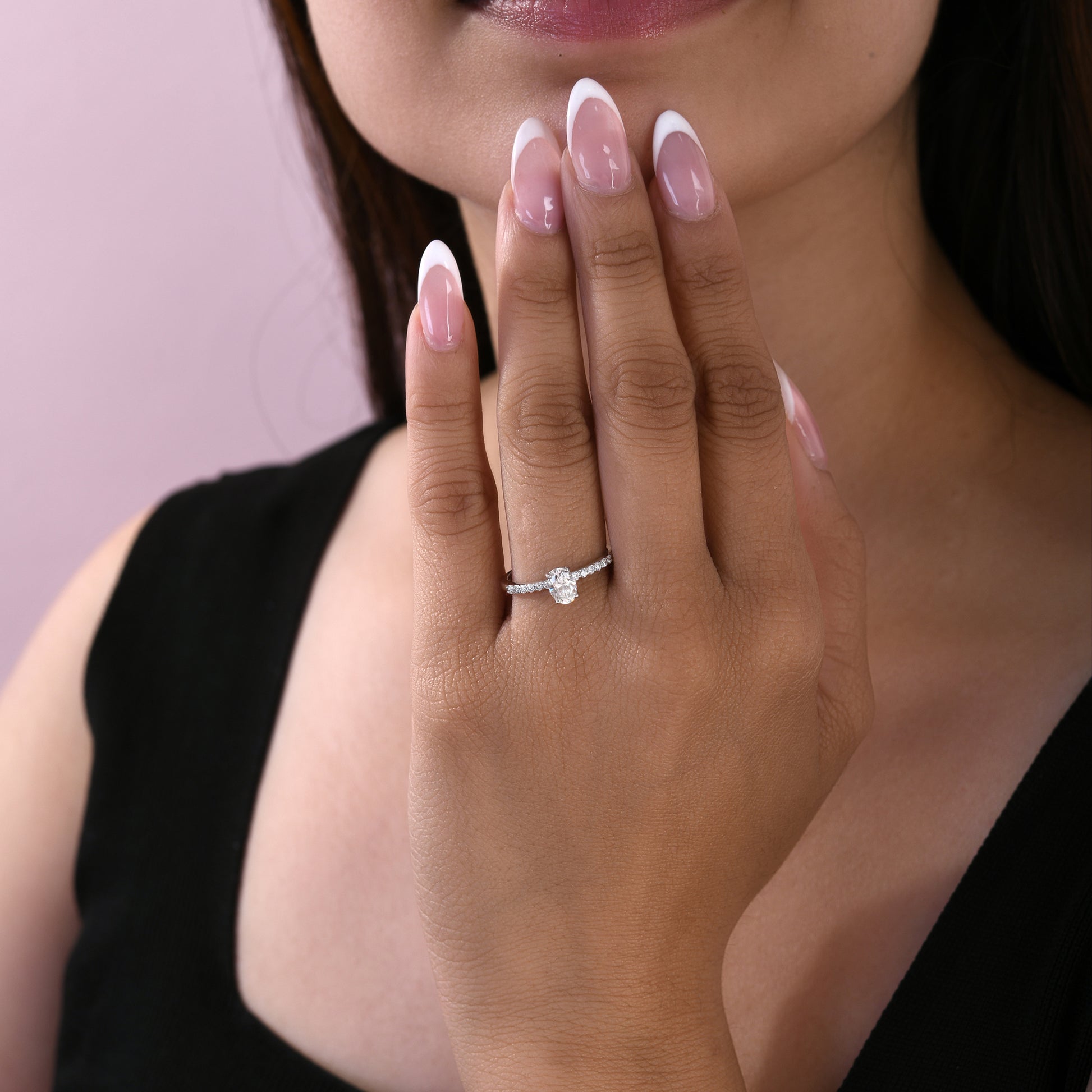 Timeless Oval Diamond Solitaire Engagement Ring in Fine Gold