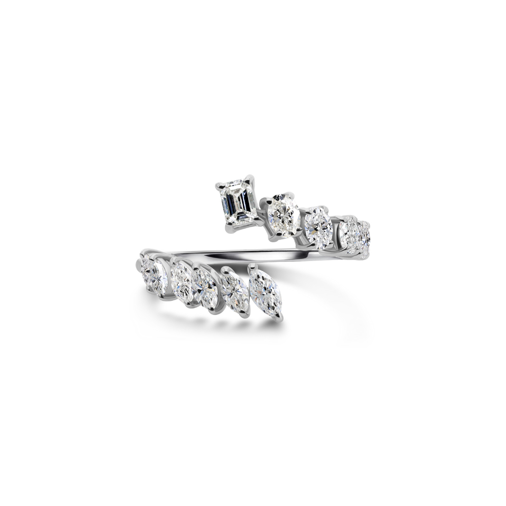 Timeless Multi Cut Natural Diamond Wrap Ring