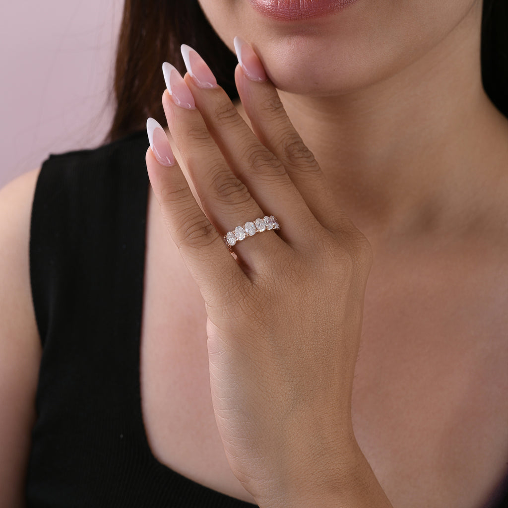 Certified Natural Brilliant Diamond Full Circle Eternity Band Ring