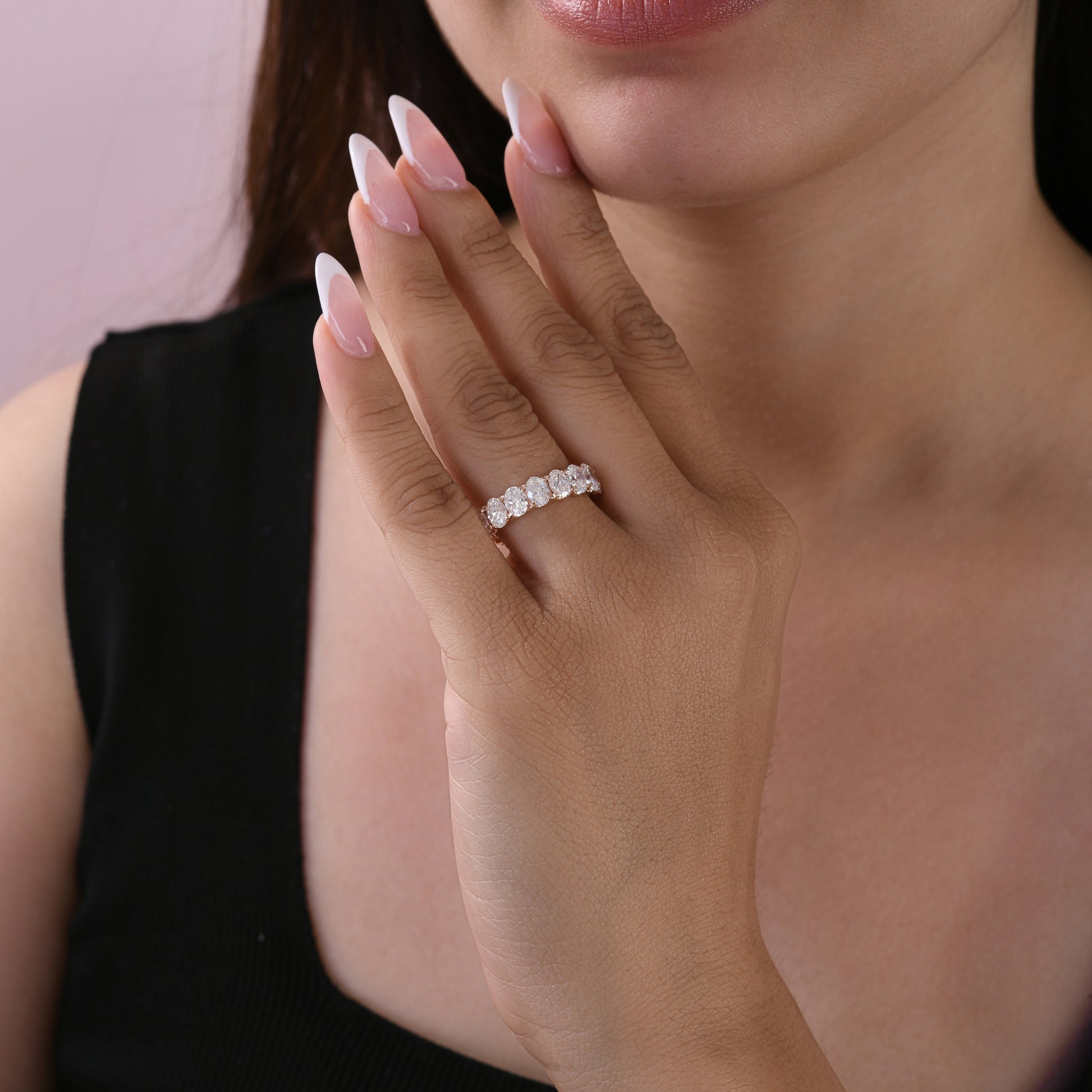 Certified Natural Brilliant Diamond Full Circle Eternity Band Ring