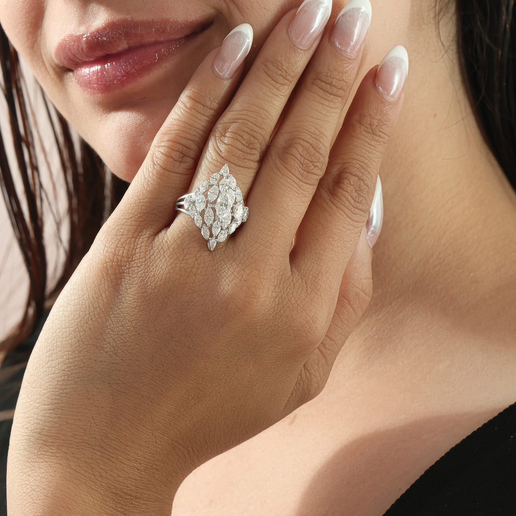 Exclusive Marquise Shape Diamond Cocktail Ring