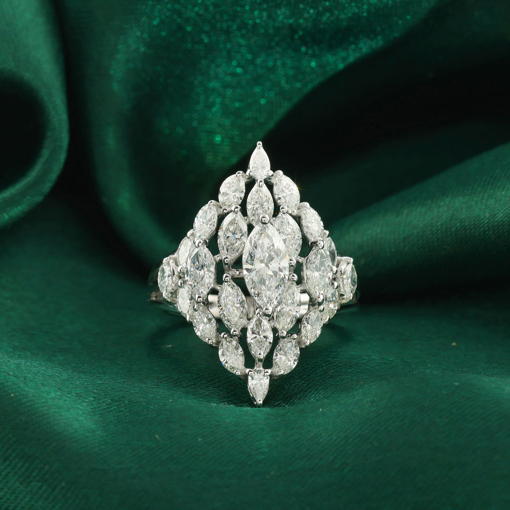 Exclusive Marquise Shape Diamond Cocktail Ring