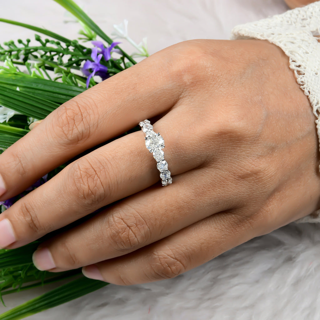 2.98 Ct Natural SI/H Round Cut Solitaire Diamond Gold Engagement Ring