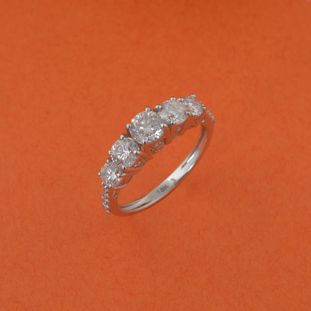 Solitaire 1.65 Carat Natural Diamond Wedding Engagement Fine Gold Ring