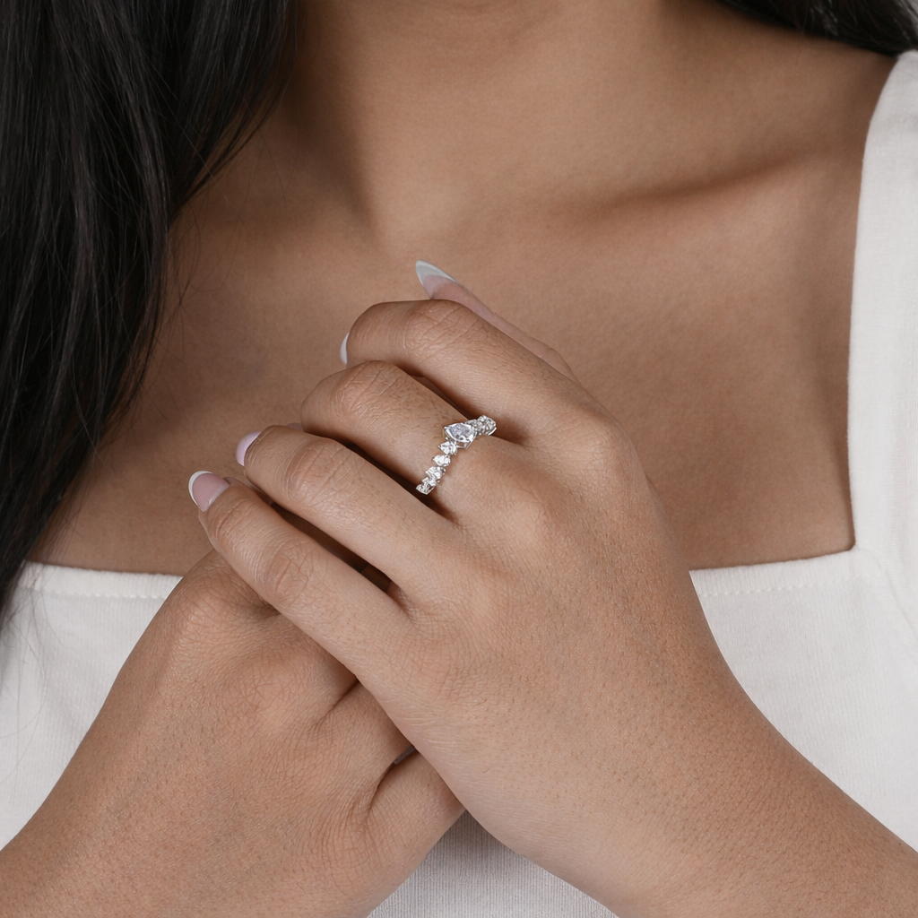 Eternity Natural Pear Shaped Diamond Wedding Band Ring