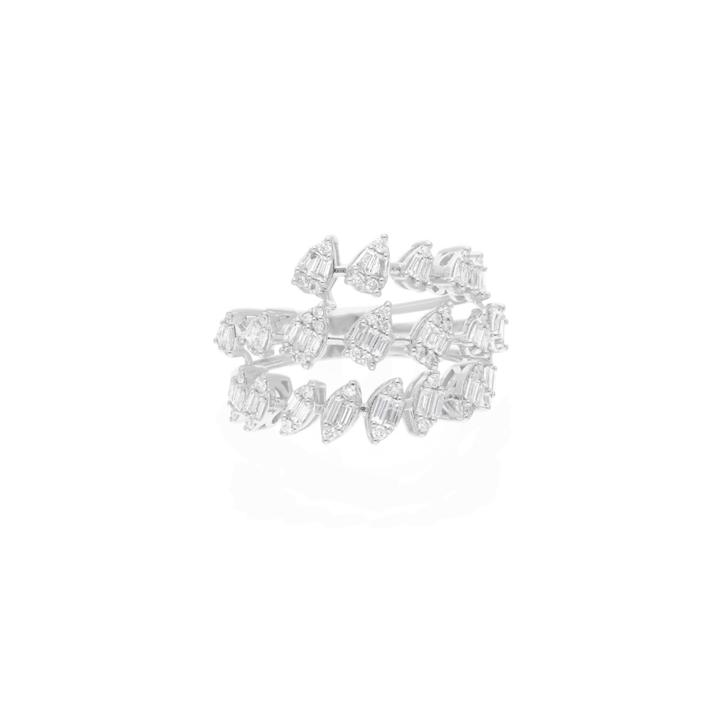 0.91 Ct SI/HI Baguette Round Cut Natural Diamond Stackable Band Ring
