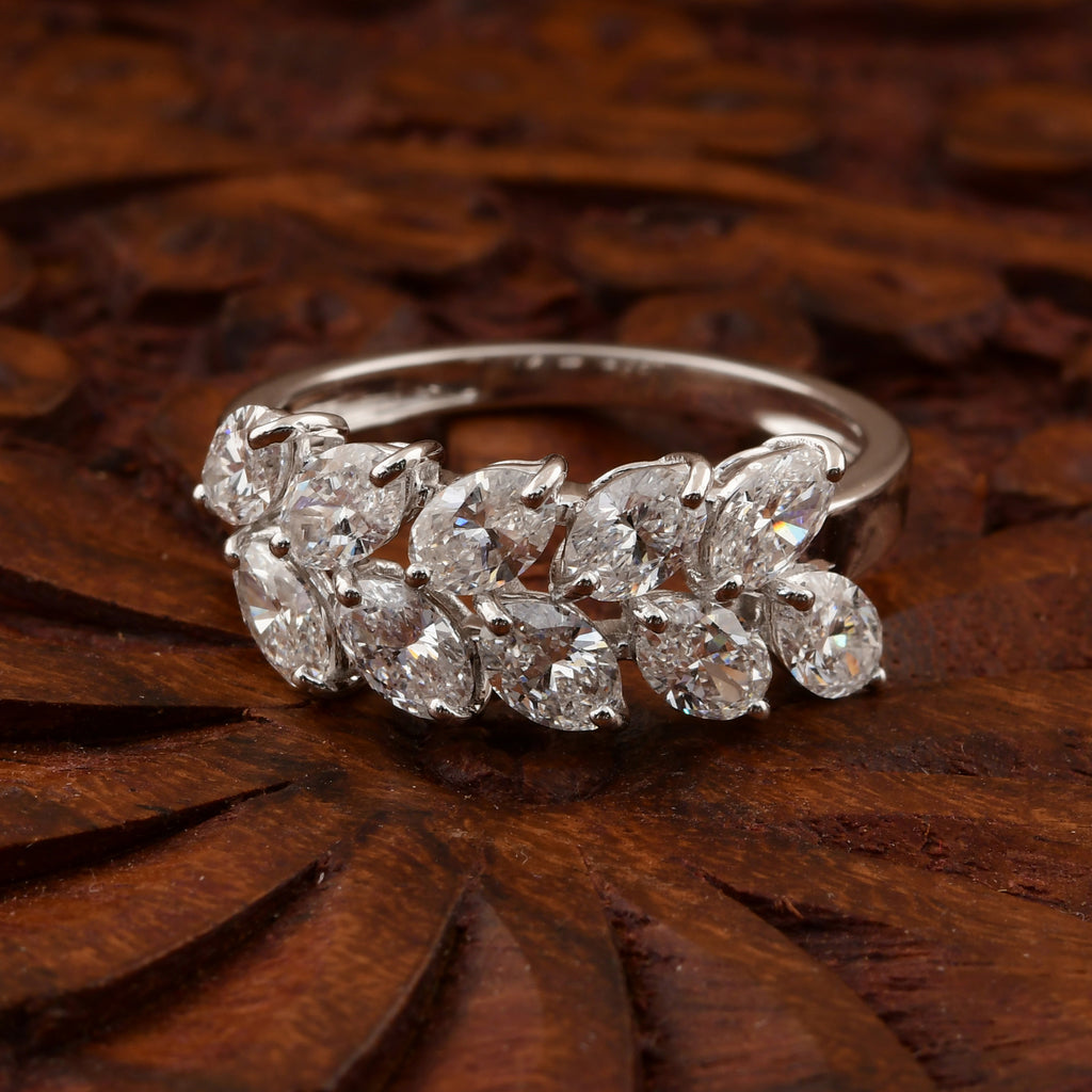 1.97 Carat Certified Diamond Marquise Cut Solid Gold Ring