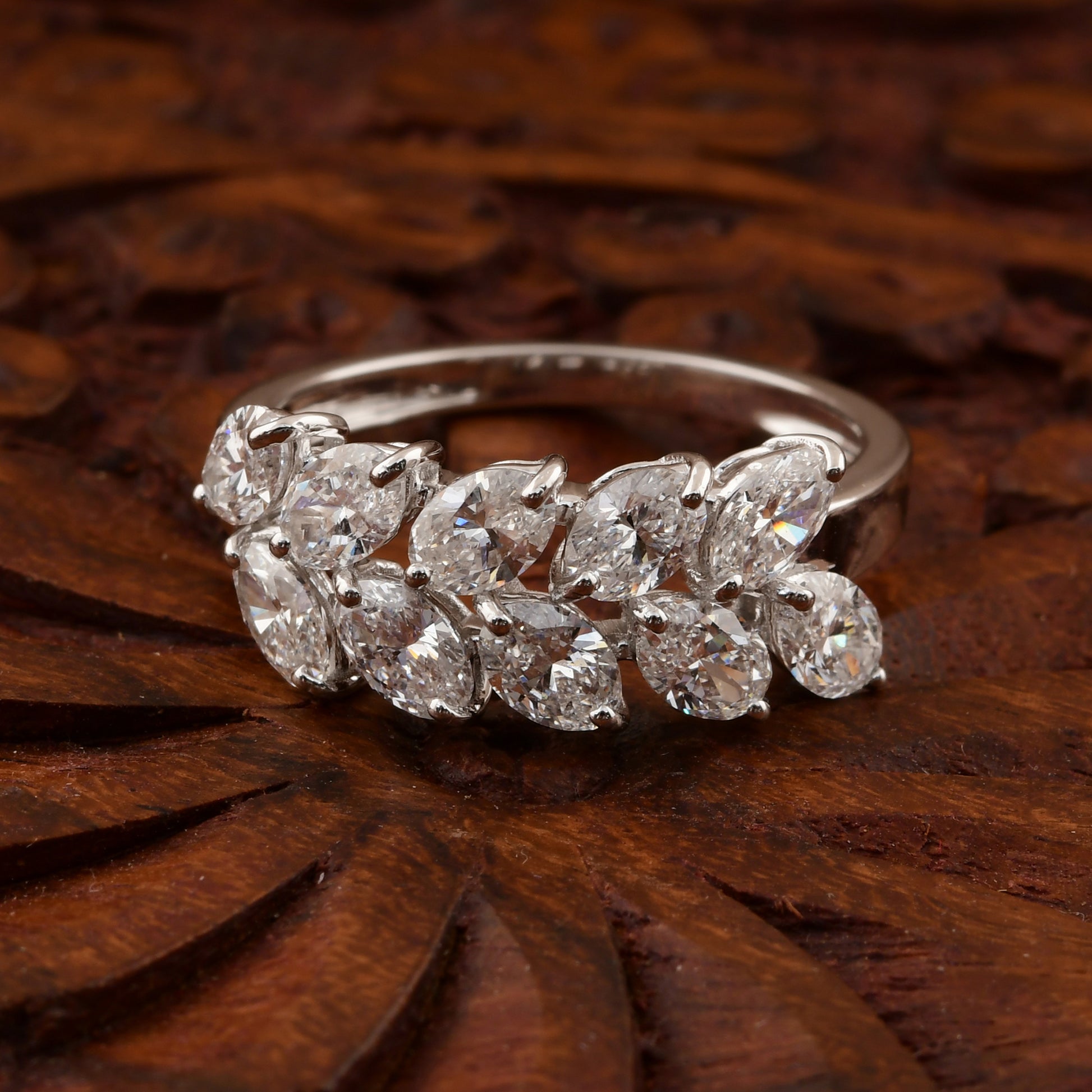 1.97 Carat Certified Diamond Marquise Cut Solid Gold Ring